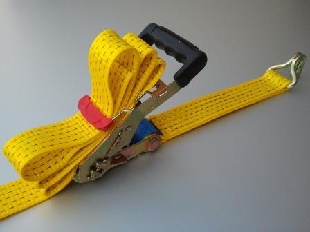 KB-Ratsche verstaut das restliche Gurtband. Ideal durchdacht!